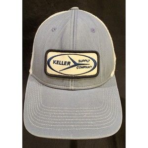 Men's Blue and White Trucker Hat.  "Keller Supply Company"